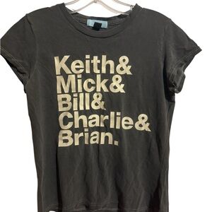 Hanger Rolling Stones graphic print band fan ladies large tshirt short sleeve